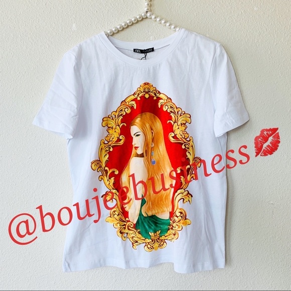 ZARA Front Print T-Shirt - Picture 7 of 7